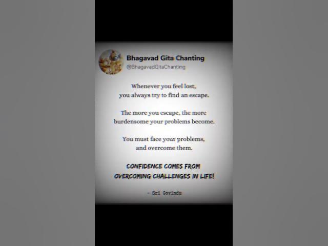 Video thumbnail for CONFIDENCE 💪✅💯😌#bhagavadgita #sanatandharma #quotes #lifelessons #lordkrishna