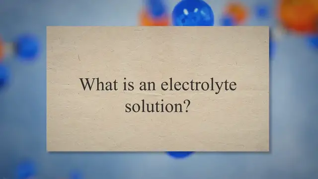 Video thumbnail for Electrolyte and non electrolyte problems and solutions