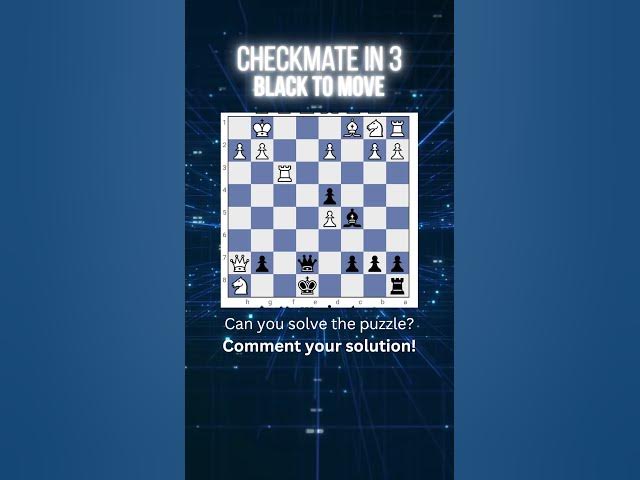 Video thumbnail for 3 move checkmate puzzle #chess #challenge