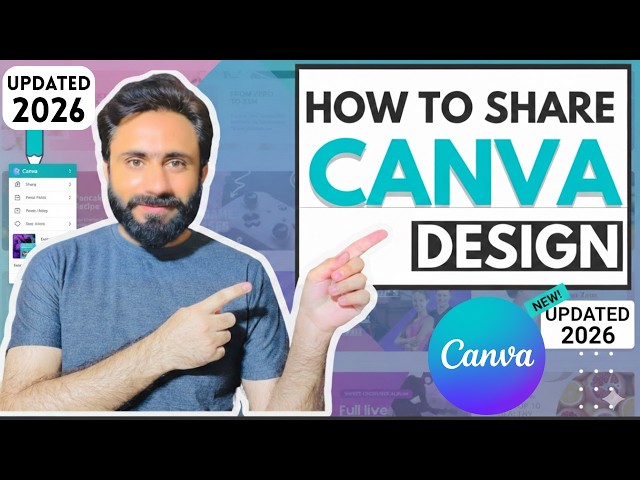 Video thumbnail for How To Share Canva Design with Team or Others to Edit in 2026 | Share Canva Templates Files