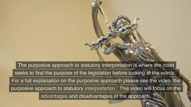 Video thumbnail for Evaluation of the purposive approach to statutory interpretation