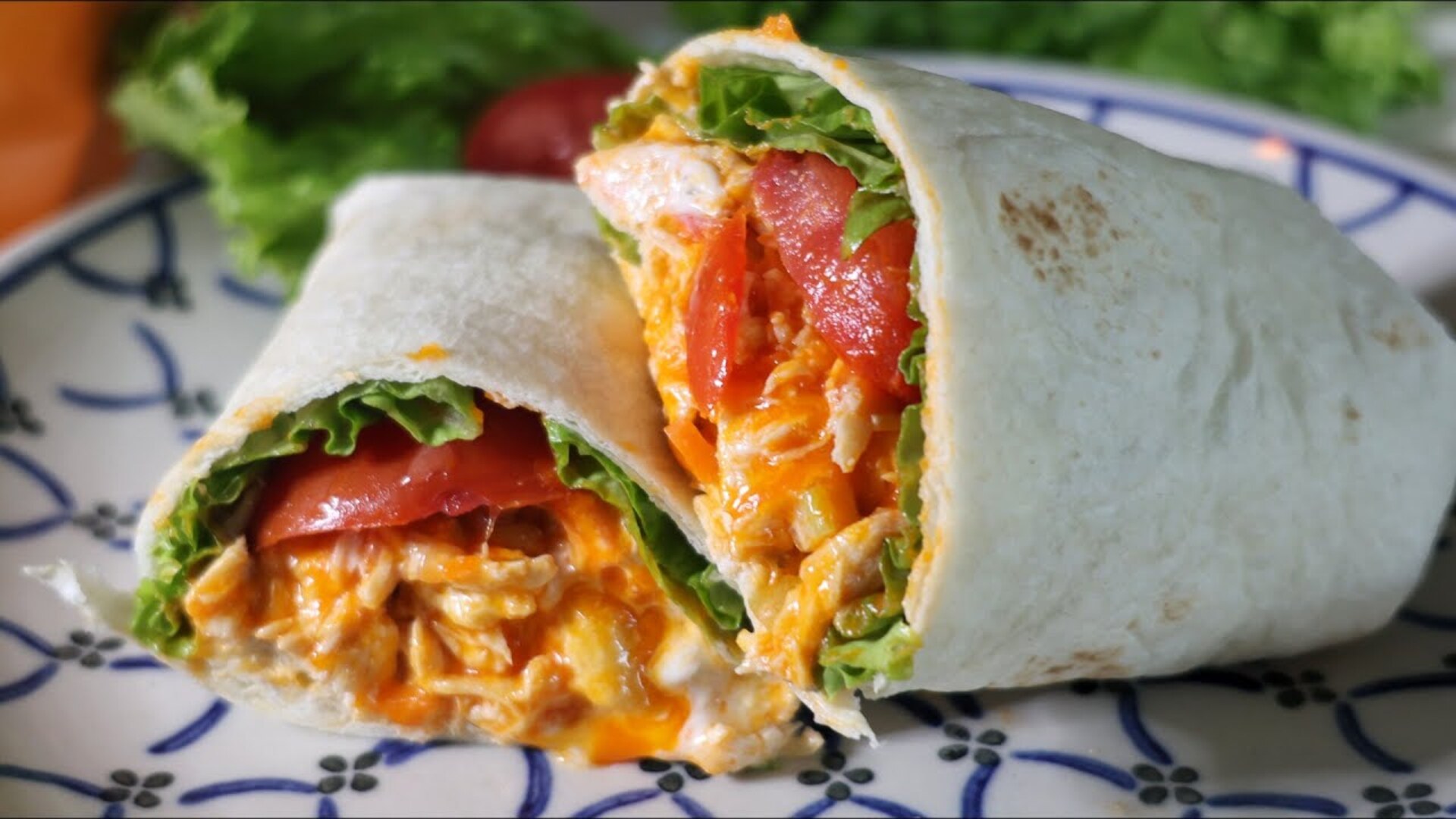 Video thumbnail for This Shredded Buffalo Chicken Wrap Recipe Brings The Heat