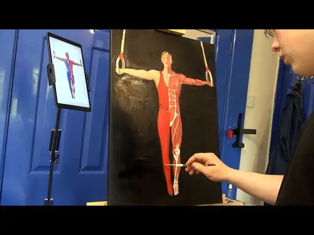 Video thumbnail for Gymnastics Crucifix Oil Painting | Anatomy Oil Painting
