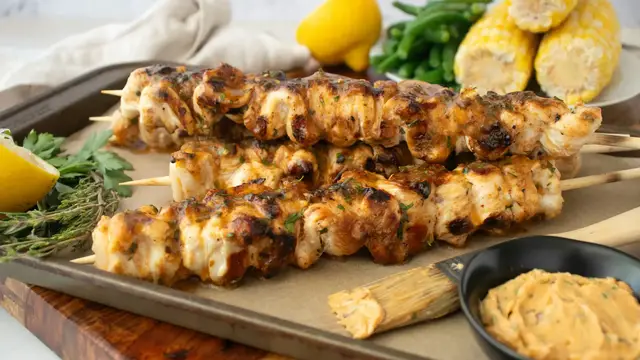 Video thumbnail for Cowboy Butter Chicken Kabobs