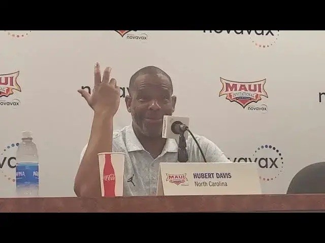 'Video thumbnail for #UNC coach Hubert Davis press conference after the Tar Heels rallied from 21 down to beat Dayton.'