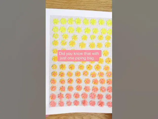 Video thumbnail for Just one piping bag to make hundreds of rainbow ombré flowers for cake decorating? Yes please! #cake