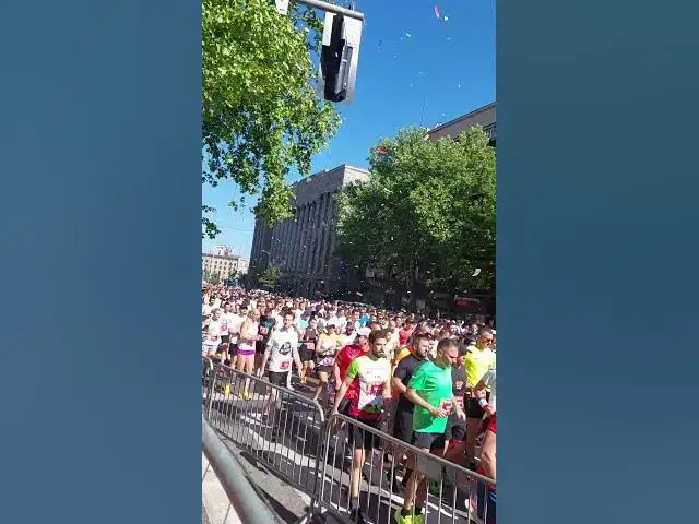 'Video thumbnail for Thrilling Start: 37th Belgrade Marathon Half Marathon Event'
