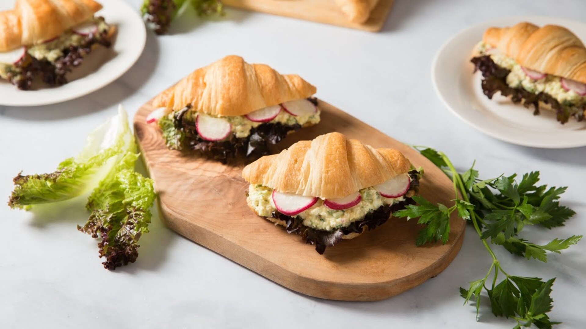 Video thumbnail for This Deluxe Egg Salad Croissant Sandwich Recipe Will Elevate Your Breakfast Game