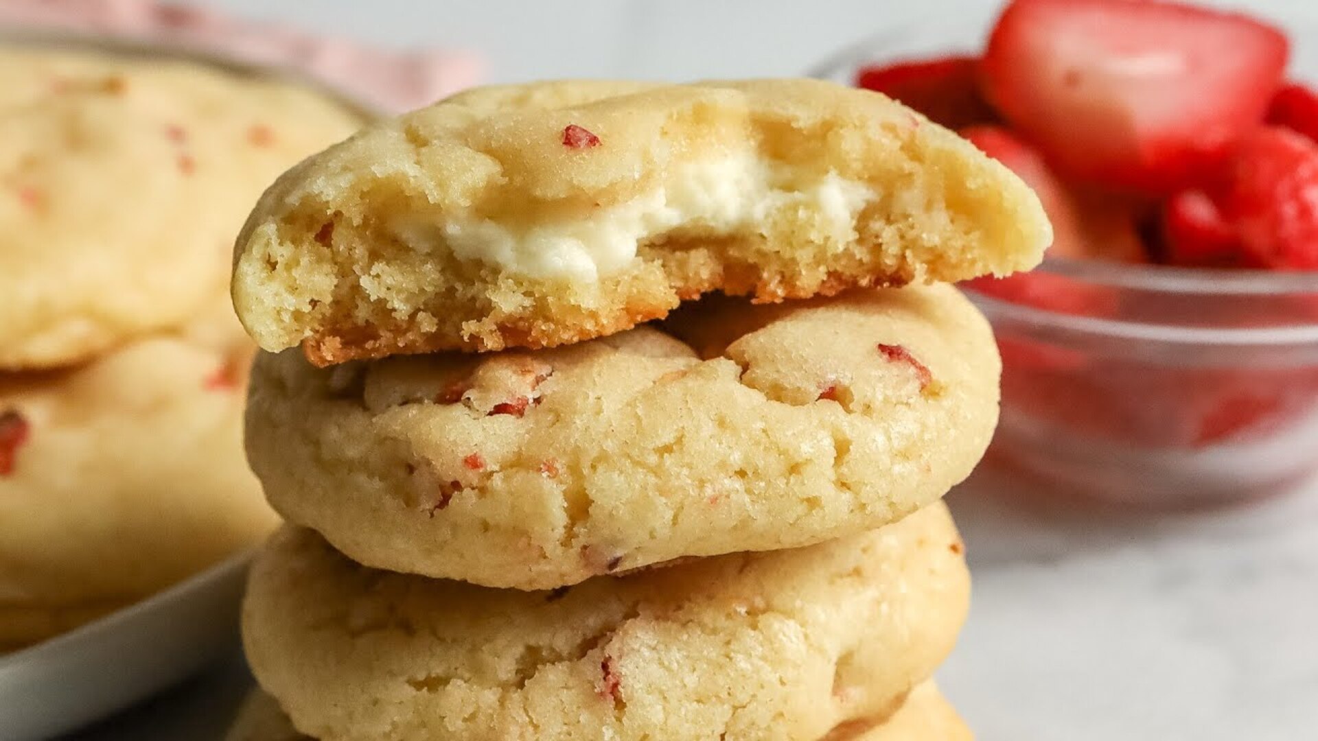 Video thumbnail for Transform Strawberry Cheesecake Into Your New Favorite Cookies With Our Recipe