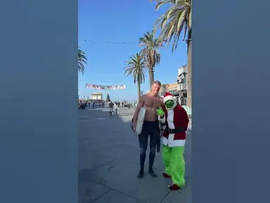 'Video thumbnail for Mr grinch gone surfing #californiasurf #grinch'