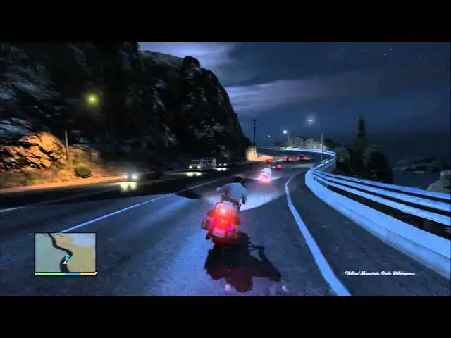 Video thumbnail for Grand Theft Auto V - I Fought The Law: Frank Street Race, Trevor & Mike Bike Cops "Chips" Cutscene