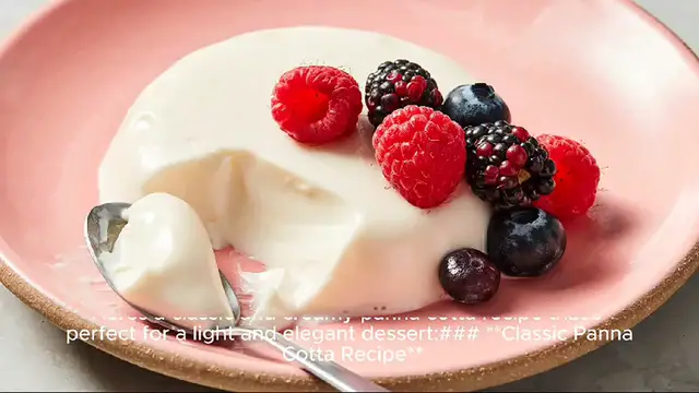 Video thumbnail for panna cotta recipe