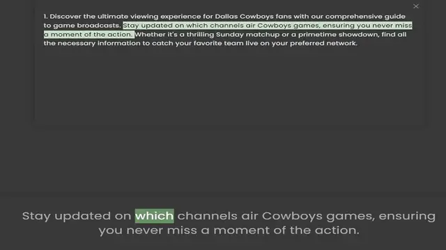 Video thumbnail for to game broadcasts. Stay updated on which channels air Cowboys games, ensuring you never miss a moment of the action. Whether it's a thrilling Sunday matchup or a primetime showdown, find all the necessary information to catch your favori