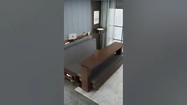 Video thumbnail for Sofa cum Bed with Coffee Table | Space Saving Furniture #shorts