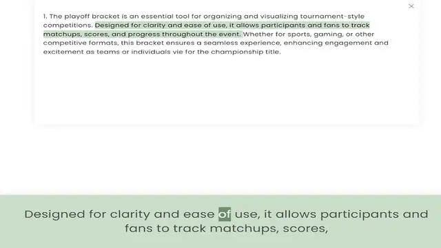 Video thumbnail for competitions. Designed for clarity and ease of use, it allows participants and fans to track matchups, scores, and progress throughout the event. Whether for sports, gaming, or other competitive formats, this bracket ensures a seamless ex
