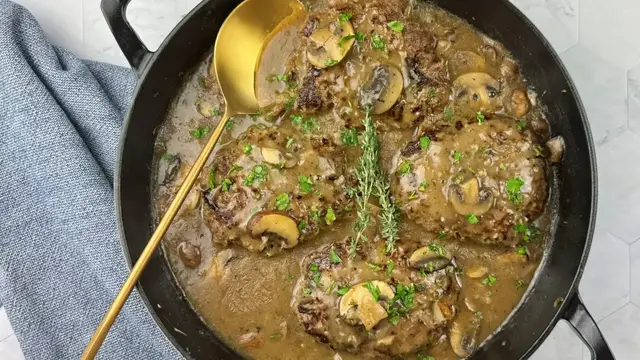 Video thumbnail for Classic Salisbury Steak With Mushroom Gravy Recipe