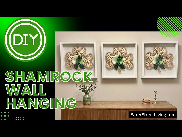 Video thumbnail for Easy DIY Shamrock Wall Hanging / Budget Friendly St. Patrick’s Day Decor Project