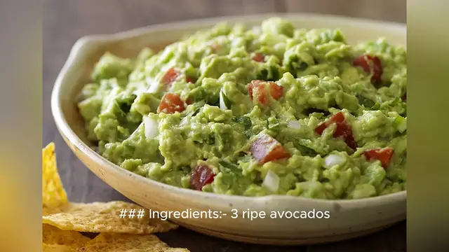 Video thumbnail for guacamole recipe