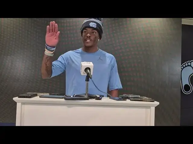 'Video thumbnail for #UNC wide receiver Jordan Shipp after catching two TD passes in a win over Richmond'