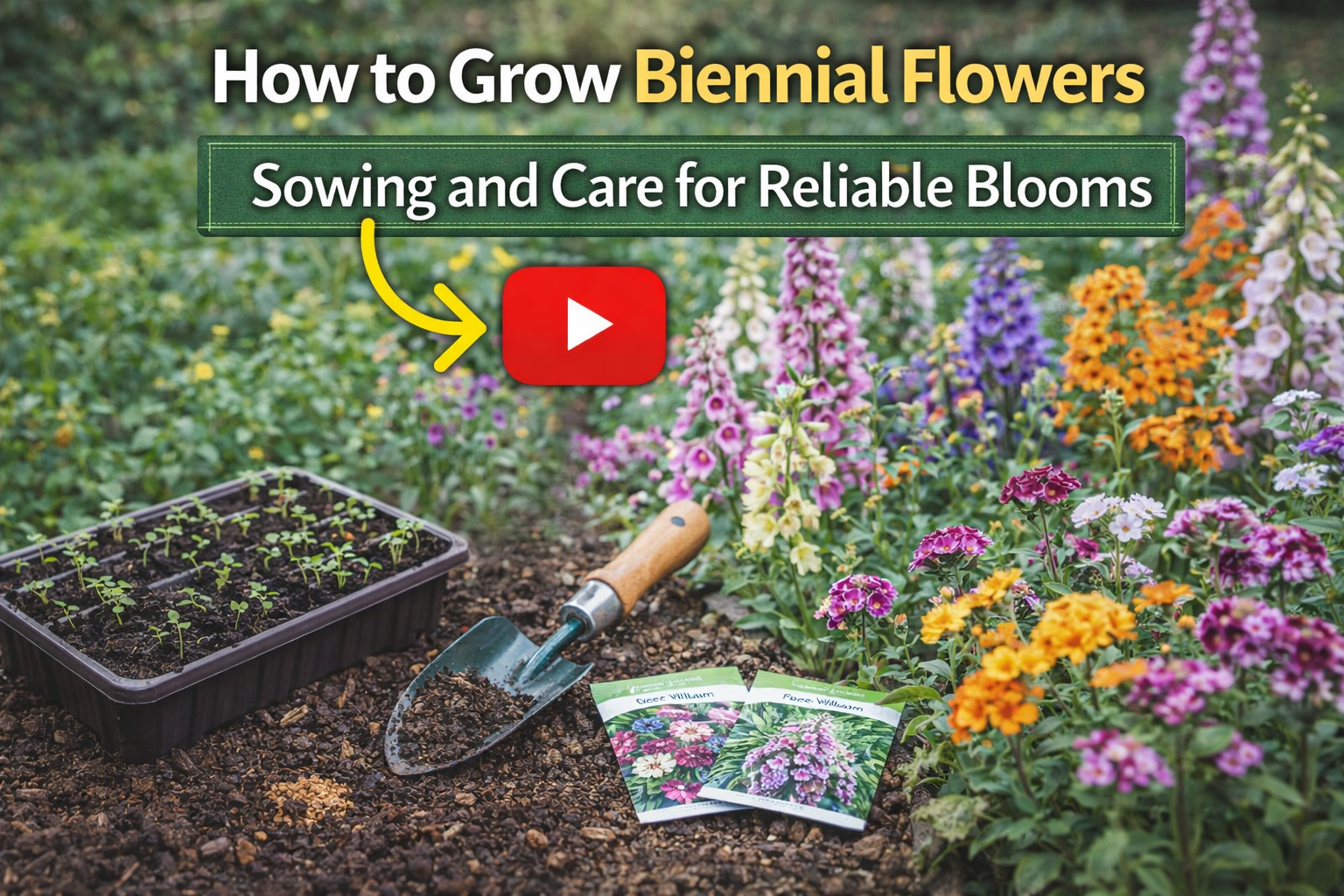 Video thumbnail for How to Grow Biennial Flowers | Sowing and Care for Reliable Blooms