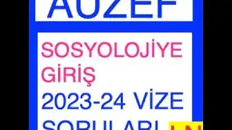 Video thumbnail for Sosyolojiye Giriş 2023-2024 Vize Soruları(ç.gelişimi ve s.hizmetler)