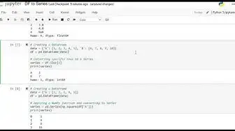 Video thumbnail for Pandas Dataframe to Series | Pandas Dataframe Tutorial | Python Tutorial