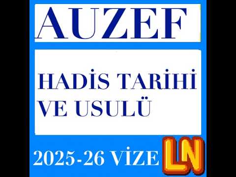 Video thumbnail for Hadis Tarihi ve Usulü 2025-2026 Vize Soruları