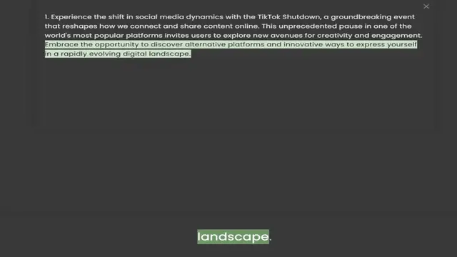 Video thumbnail for that reshapes how we connect and share content online. This unprecedented pause in one of the world's most popular platforms invites users to explore new avenues for creativity and engagement. Embrace the opportunity to discover alternati
