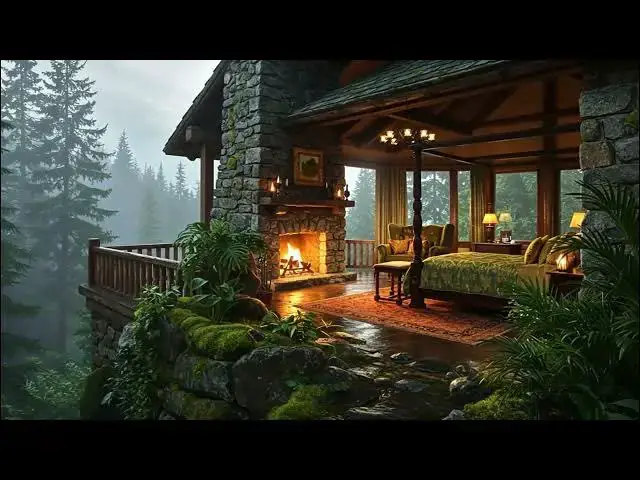 'Video thumbnail for Cozy Cabin Rainstorm - Relaxing Sounds for Deep Sleep and Stress Relief'