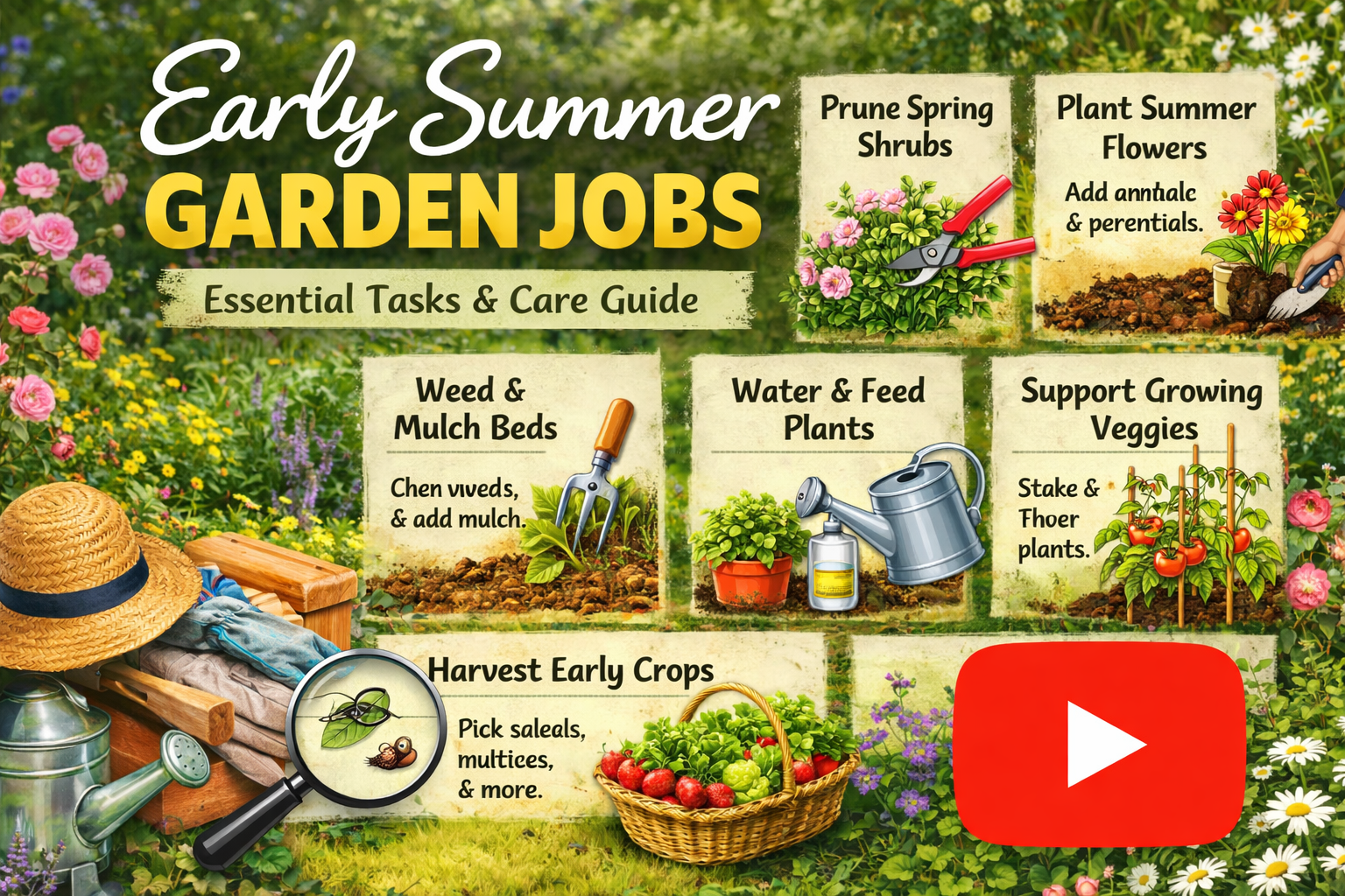 Video thumbnail for Early Summer Garden Jobs | Essential Tasks and Care Guide