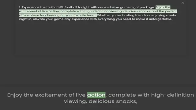 Video thumbnail for excitement of live action, complete with high-definition viewing, delicious snacks, and the perfect atmosphere for cheering on your favorite team. Whether you're hosting friends or enjoying a solo night in, elevate your game day exper