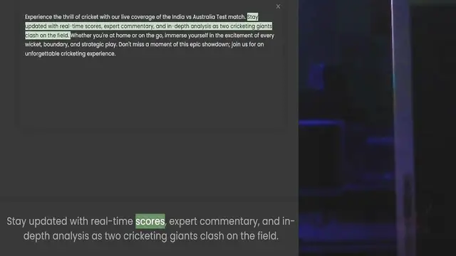 Video thumbnail for updated with real-time scores, expert commentary, and in-depth analysis as two cricketing giants clash on the field. Whether you're at home or on the go, immerse yourself in the excitement of every wicket, boundary, and strategic play. Do