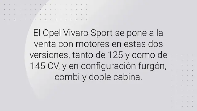 Video thumbnail for Opel Vivaro Sport, una furgoneta con espíritu deportiva