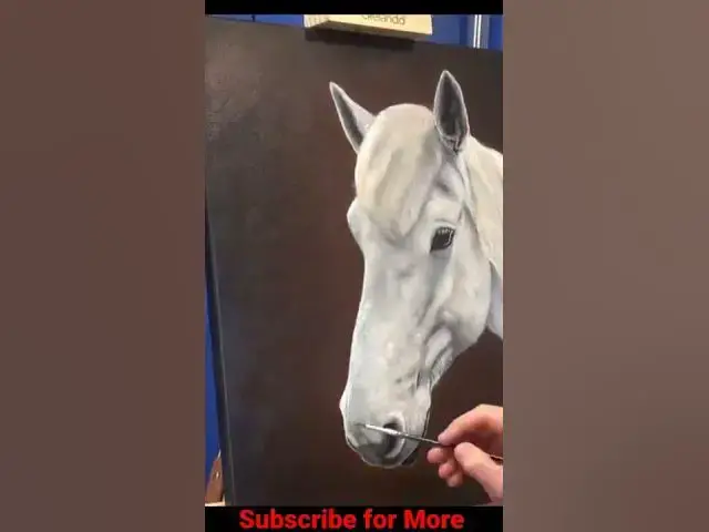 Video thumbnail for Realistic Horse Oil Painting #shorts