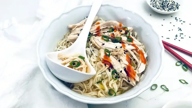 'Video thumbnail for Spicy Ginger Chicken Noodle Soup Recipe'