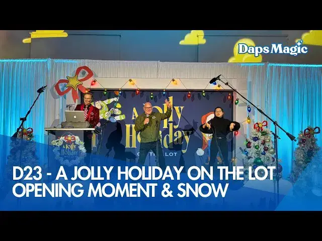 Video thumbnail for D23: A Jolly Holiday on the Lot Opening Moment & Snow | Walt Disney Studios Lot 4K