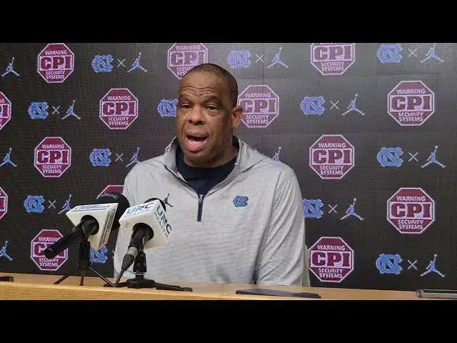 'Video thumbnail for #UNC coach Hubert Davis press conference ahead of Saturday's home game against Boston College'