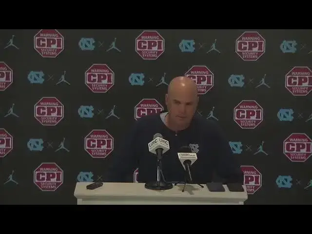 'Video thumbnail for #UNC offensive coordinator Chip Lindsey ahead of Saturday's game at Florida State'