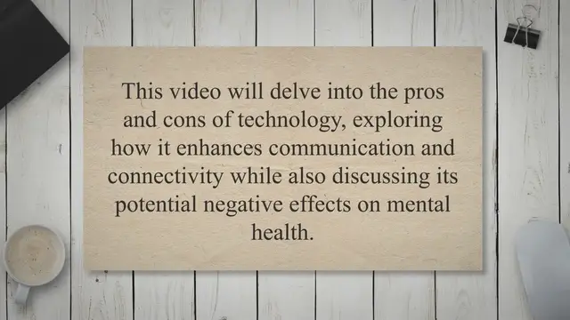 'Video thumbnail for Tech Talk: Navigating the Digital Age - Unveiling the Pros and Cons of Technology for a Balanced Life'