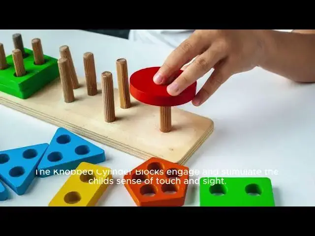 'Video thumbnail for Cylinder Blocks Montessori Sensorial Activities and Sensorial Materials:'