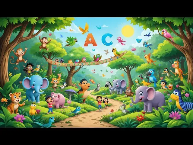 Video thumbnail for ABC-Phonic Song |Nursery Rhymes | Jungle Theme