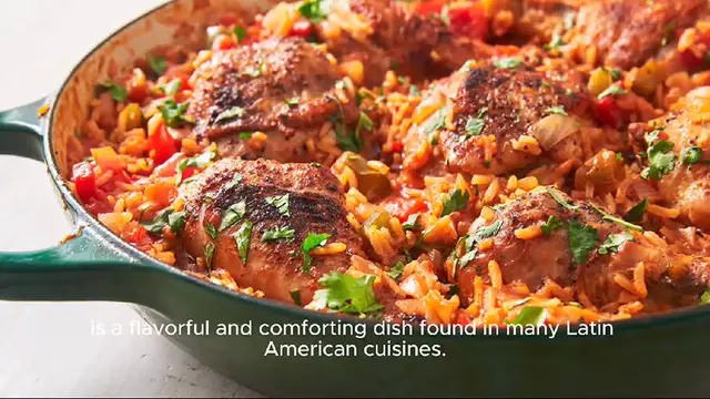 Video thumbnail for arroz con pollo recipe
