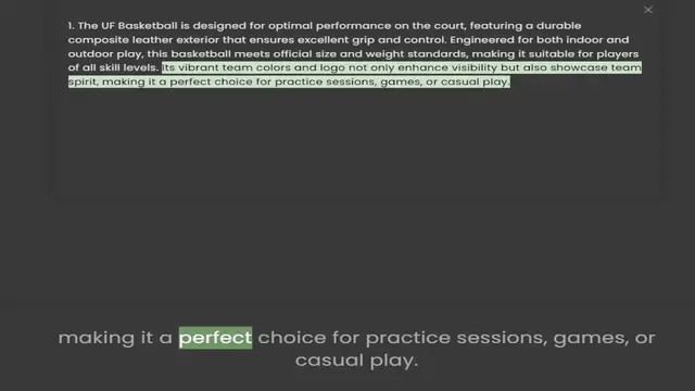 Video thumbnail for composite leather exterior that ensures excellent grip and control. Engineered for both indoor and outdoor play, this basketball meets official size and weight standards, making it suitable for players of all skill levels. Its vibrant tea