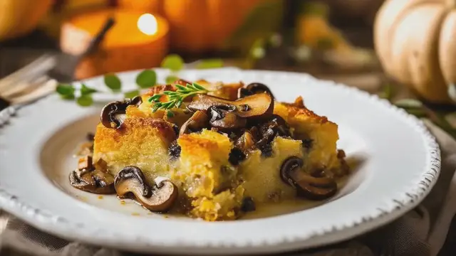 'Video thumbnail for How to Make Mushroom and Leek Bread Pudding'