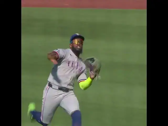 'Video thumbnail for Adolis Garcia's AMAZING RUN-SAVING Catch!!!'