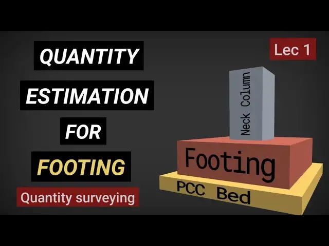 Video thumbnail for Lec 1 | Estimation of footing concrete | Quantity surveying | Quantity of materials | civil tutor