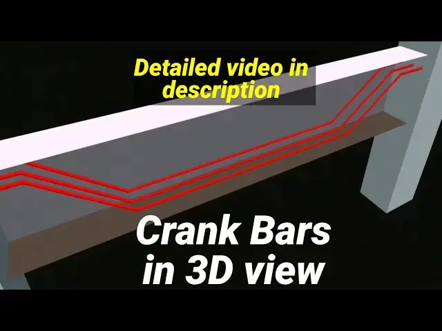 Video thumbnail for Crank bars in 3D view | crank bars in beams | why crank bars are provided? | civil tutor | #BBS