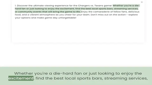 Video thumbnail for hard fan or just looking to enjoy the excitement, find the best local sports bars, streaming services, or community events that will bring the game to life. Enjoy the camaraderie of fellow fans, delicious food, and a vibrant atmosphere as