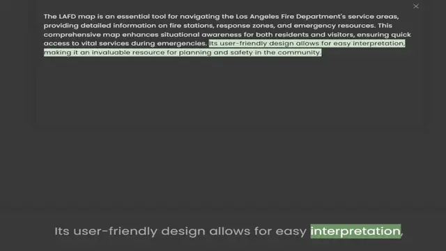 Video thumbnail for providing detailed information on fire stations, response zones, and emergency resources. This comprehensive map enhances situational awareness for both residents and visitors, ensuring quick access to vital services during emergencies. I