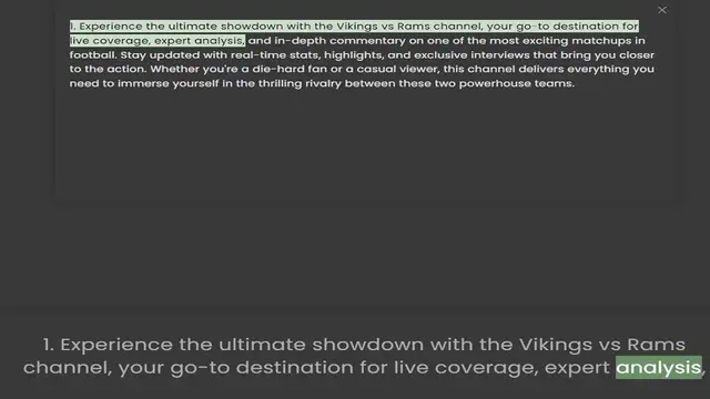 Video thumbnail for live coverage, expert analysis, and in-depth commentary on one of the most exciting matchups in football. Stay updated with real-time stats, highlights, and exclusive interviews that bring you closer to the action. Whether you're a di
